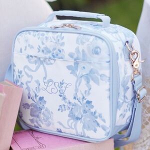 Pottery Barn Teen Blue Floral Lunch Bag